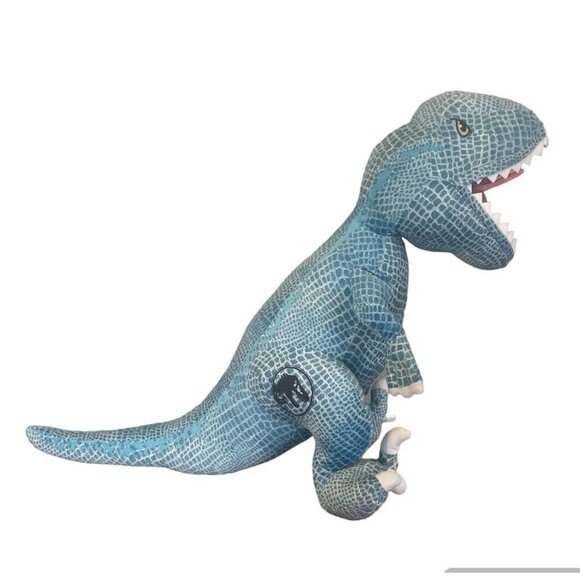 Jurassic Park World Blue T-Rex Velociraptor Dinosaur 18" Plush Stuffed Animal - Picture 1 of 10